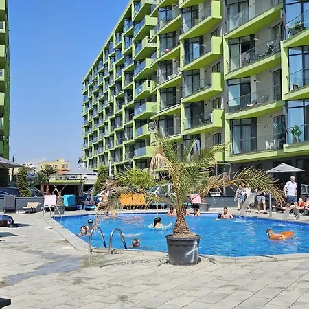 Panoramic Pool & Beach Prima Linie La Mare 20 Metri De Plaja With Parking 아파트